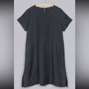 Eileen Fisher Woman 3X Crepe Tencel  Viscose Round Neck  Tunic Dress $275